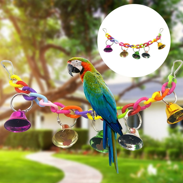 Colorful Swing Pet Parrot Swing Pet Bells Swing With Bird Swing Pet Supplies Parts for Spare Parts Transport Box Accessories Sled Dogs Accessories Dog