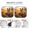 thumbnail image 5 of KLL Pastoral Sunflower Corgi Windshield Sun Shade 2-Piece Foldable Car Front Window Sunshade for Most Sedans SUV Truck- Medium, 5 of 5