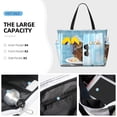 thumbnail image 3 of Balery Funny Cat Taking a Bath Beach Travel Bag - Water-Resistant, Large Capacity Lightweight Tote with 7 Pockets for Women and Men - Perfect for Beach, Pool, Gym, and Travel, 3 of 7