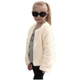 thumbnail image 4 of Mercatoo Baby Girls 𝐅aux Fu𝐫 Coat Plush Cardigan Toddler Kids Winter Fl𝐞ece Jacket Warm Outwear Windproof Thicken Coat, 4 of 9