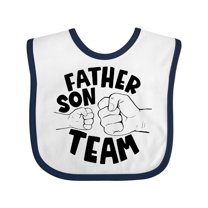 Inktastic Father's Day Father Son Team Parent Child Fist Bump Boys or Girls Baby Bib