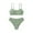 #11Light Green, variant on Girls Tropical Floral Print Bikini Swimsuit Mesh Insert Ruffle 2 Piece Bathing Suit Purple 10