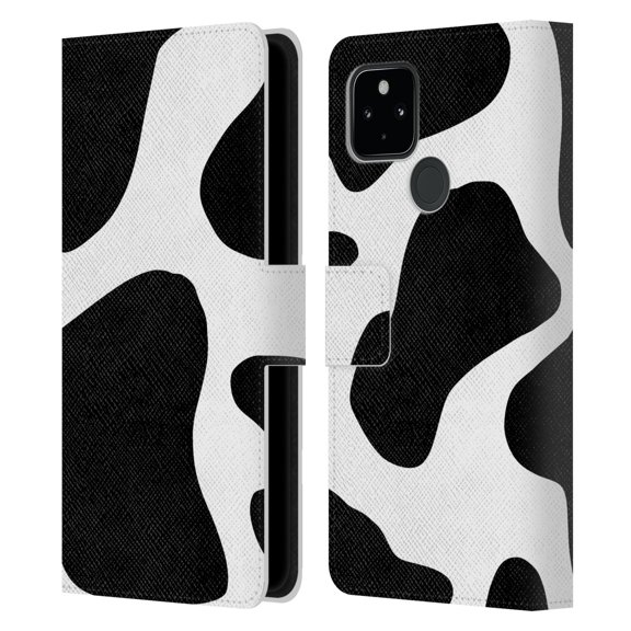 Head Case Designs Officially Licensed Grace Illustration Animal Prints Cow Leather Book Wallet Case Cover Compatible with Google Pixel 4a 5G