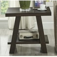 thumbnail image 5 of Xukmct Rectangle End Table with Bottom Shelf, Wood Side Table for Living Room, Office, Dark Brown, 5 of 6