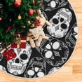 thumbnail image 5 of FMSHPON Skulls10 Xmas Christmas Tree Skirt Stand Mat for Holiday Party Decoration Indoor Outdoor 36 inches, 5 of 6