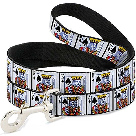 Buckle-Down DL-W31104-N Narrow 0.5" King Of Spades Dog Leash