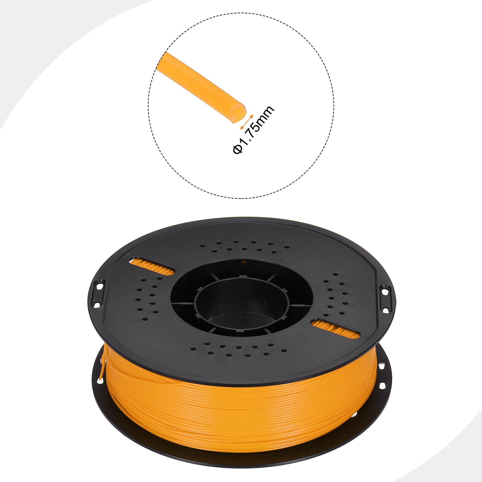 3D Printer Filament 1.75mm PLA Filaments Accuracy +/- 0.05mm Orange
