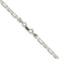 thumbnail image 4 of Auriga Fine Jewelry 925 Sterling Silver Diamond-cut 4 mm 3 Short Plus 1 Long Cable Link Chain Necklace for Women 16", 4 of 6