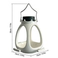 thumbnail image 3 of Hanging Hopper Bird Feeder, White, 3 of 8