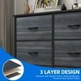 thumbnail image 4 of YITAHOME Dresser with 8 Drawers - Fabric Storage Tower, Organizer Unit for Bedroom, Hallway, Closets & Nursery - Sturdy Steel Frame, Wooden Top & Easy Pull Fabric Bins, Charcoal Black Wood Grain, 4 of 8