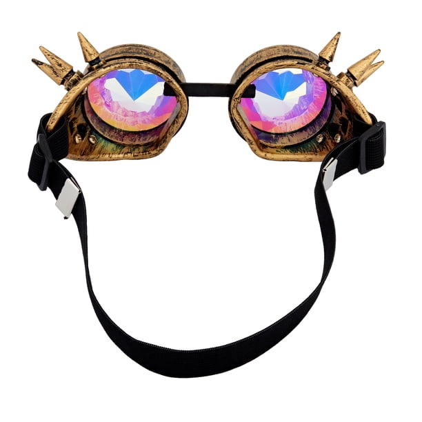 YouLoveIt Steampunk Glasses Rave Rainbow Crystal Lenses  display picture 1