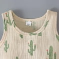 thumbnail image 4 of Pejock Baby Girls Boys Clothes Outfits Shirt Shorts Sets Kids Sleeveless Rainbow Cactus Print Tank Top Shorts 2-piece Set for 3-4Years, 4 of 6