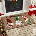 thumbnail image 3 of 1pc Polyester Christmas Gnome Welcome Doormat - Cute Gnome House Pattern, Non-Slip & Washable, Perfect for Home & Christmas Decoration or Gift, 3 of 13