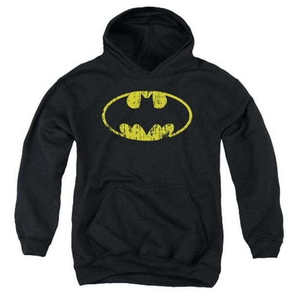 NewGroove - Batman-Classic Logo Distressed - Youth Pull-Over Hoodie ...