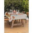 thumbnail image 2 of Outdoor Tablecloth with Umbrella Hole and Zipper, Christmas Snowman Rectangle Table Cloth 60x84 Inch Waterproof Tablecloth, Winter Coastal Beach Palm Tree on Linen Picnic Table Cover for Patio, 2 of 7