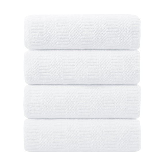Jessy Home 4 Pack Large Bath Towel Set 600 GSM Ultra Soft Oversized White Towel Set 35"x70" Extra Large Bath Sheets