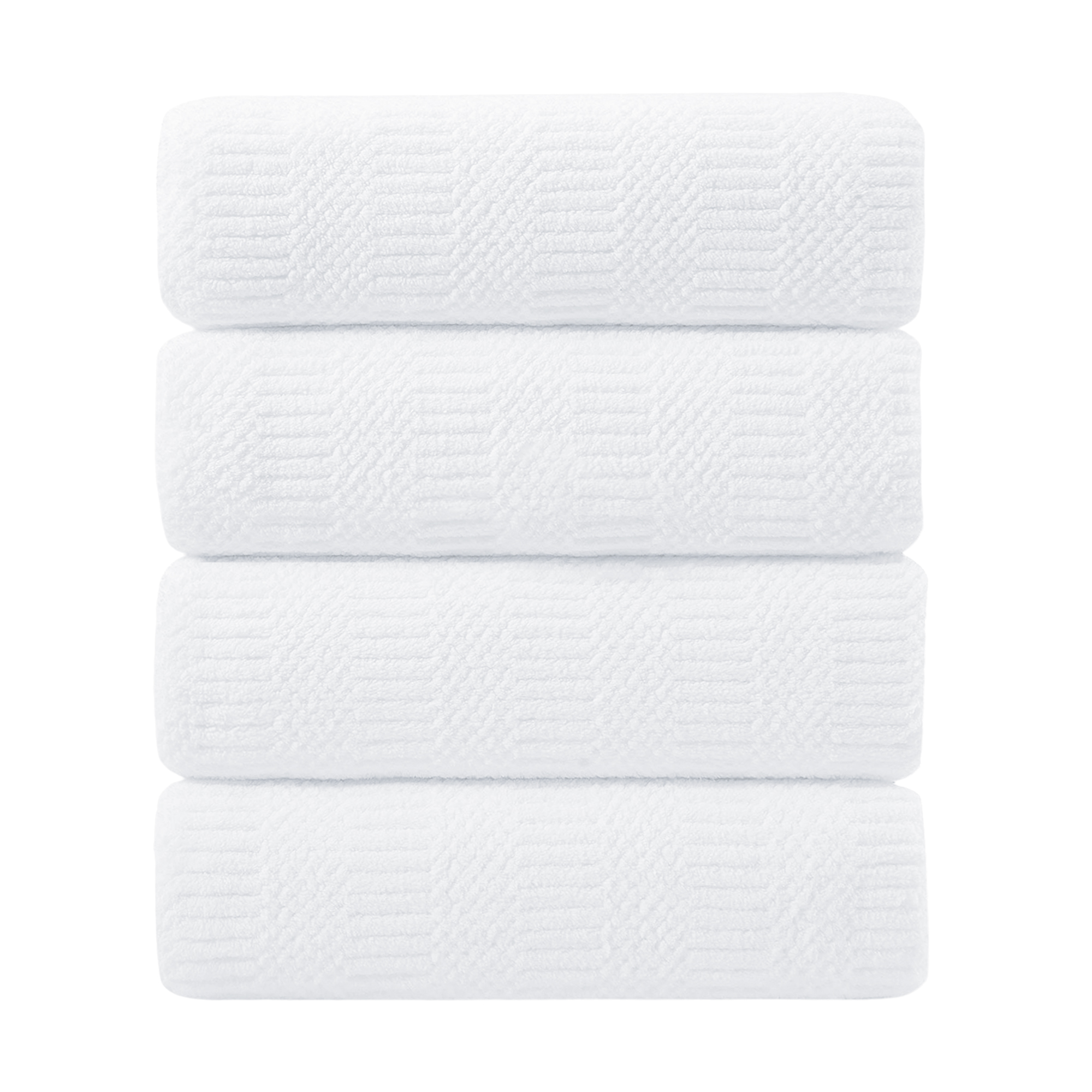 Jessy Home 4-Pack Oversized Bath Towels, White, 35" x 70" photo 1