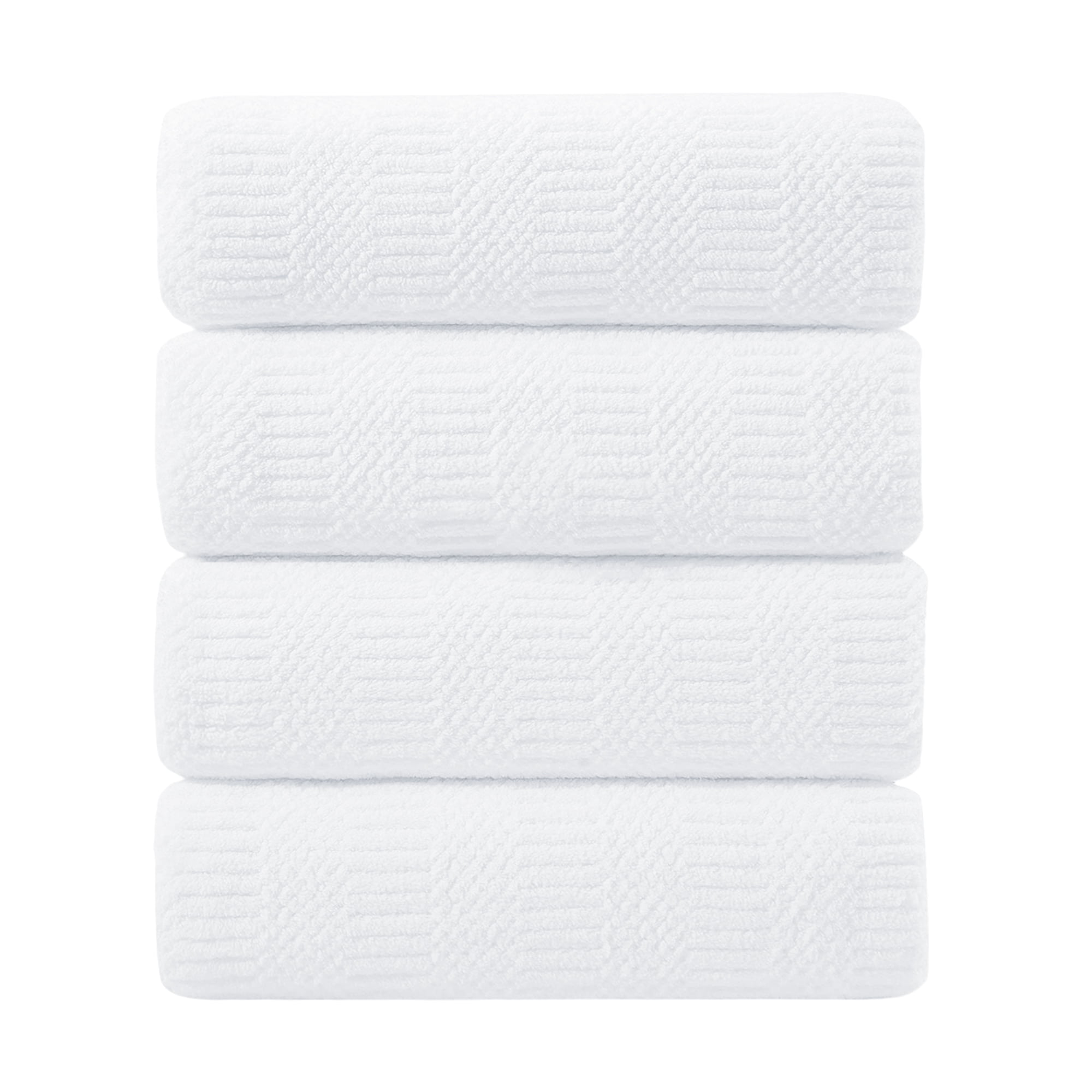 Jessy Home 4 Pack Large Bath Towel Set 600 GSM Ultra Soft Oversized White Towel Set 35"x70" Extra Large Bath Sheets