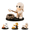 B#142, variant on Glow-in-The-Dark Ghost Campfire Gathering, Resin Ghost Cat Halloween Ghost Figurine, Glow-in-The-Dark Halloween Campfire Tealight Holder Countertop Halloween Decor D
