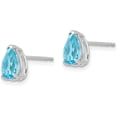 thumbnail image 2 of Solid 14k White Gold 7x5 Pear Earring Mountings - 8mm no stones included, 2 of 5