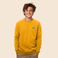 thumbnail image 3 of Dalix Alien Embroidered Fleece Crewneck Long Sleeve Sweatshirt Mens in Gold M Medium, 3 of 5