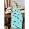 thumbnail image 3 of Table Runner Dresser Scarf 13 x 36 Inch Summer Pink and Green Ice Cream Blue Background Table Runners Non-Slip Heat Kitchen Dining Table Decor for Indoor Outdoor Home Party Decoration, 3 of 7