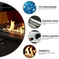 thumbnail image 6 of HOMREST Propane Fire Pit Table, 50 Inch 50,000 BTU Auto-Ignition Gas Fire Pit Table Rectangular /w Glass Wind Guard, Wood Plastic Composites Tabletop, CSA Certification Firepit for Outdoor Patio Lawn, 6 of 11
