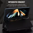 thumbnail image 6 of Leather Stand Flip Case + S Pen Holder For Samsung Galaxy Z Fold 6/5/4/3/2 Cover, 6 of 8