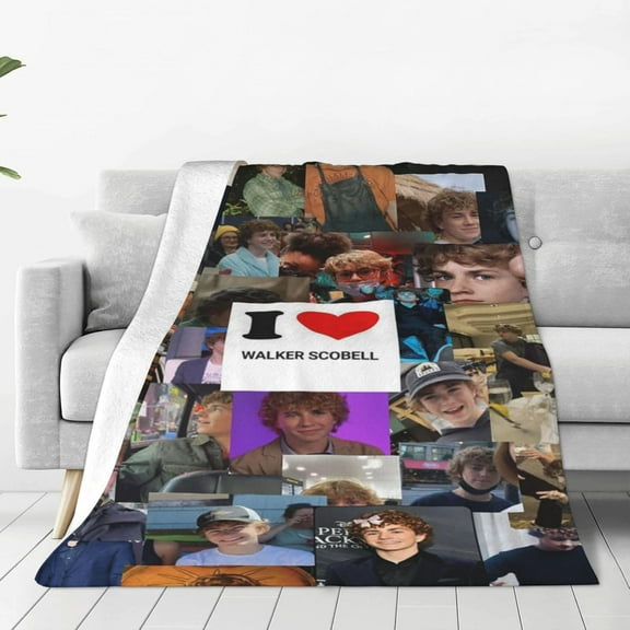 Walker Scobe-ll Fleece Blanket Soft Cozy Throw Blanket 40x50, Lightweight Fuzzy Comfy Flannel Blanket Warm Plush Throw Blankets for Couch, Sofa, Bed