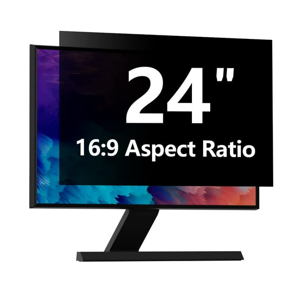 Computer Privacy Screen Protector 24 Inch with Hp Dell Acer Asus Samsung LG and More, Removable Security Shield Filter for 16:9 Aspect Ratio Monitor Like ViewSonic Sceptre AOC Koorui BenQ and More