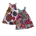 thumbnail image 1 of Vestido de verano sin mangas con estampado floral para fiesta y desfile de niñas pequeñas, 1 of 5