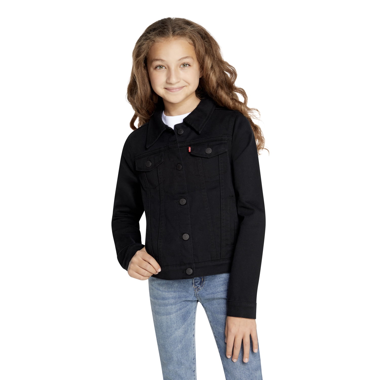 Levi's Girls' Denim Trucker Jacket, Sizes 4-16 - Walmart.com
