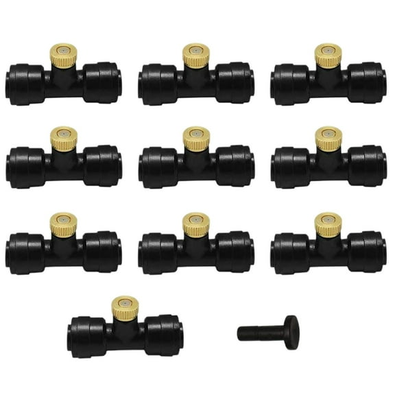 10pcs Misting Nozzles for Outdoor Cooling System Mister Nozzle Atomizing Misting Sprayer Fog Nozzles for Garden, Humidification, Landscaping, Dust Control