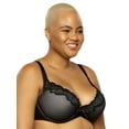 thumbnail image 6 of Paramour by Felina | Celestine Mesh & Lace Lined Underwire Bra (Black, 38DDD), 6 of 6