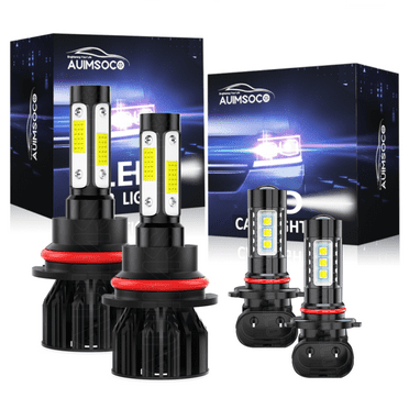For Dodge Grand Caravan 2001 2002 2003 2004 2005 2006 2007 LED Headlight 9007 H10 Kit Super Bright Bulbs, Cool White High Power Lamps, High Low Beam   Fog Light, 40W 4000LM 6000K, Easy Install