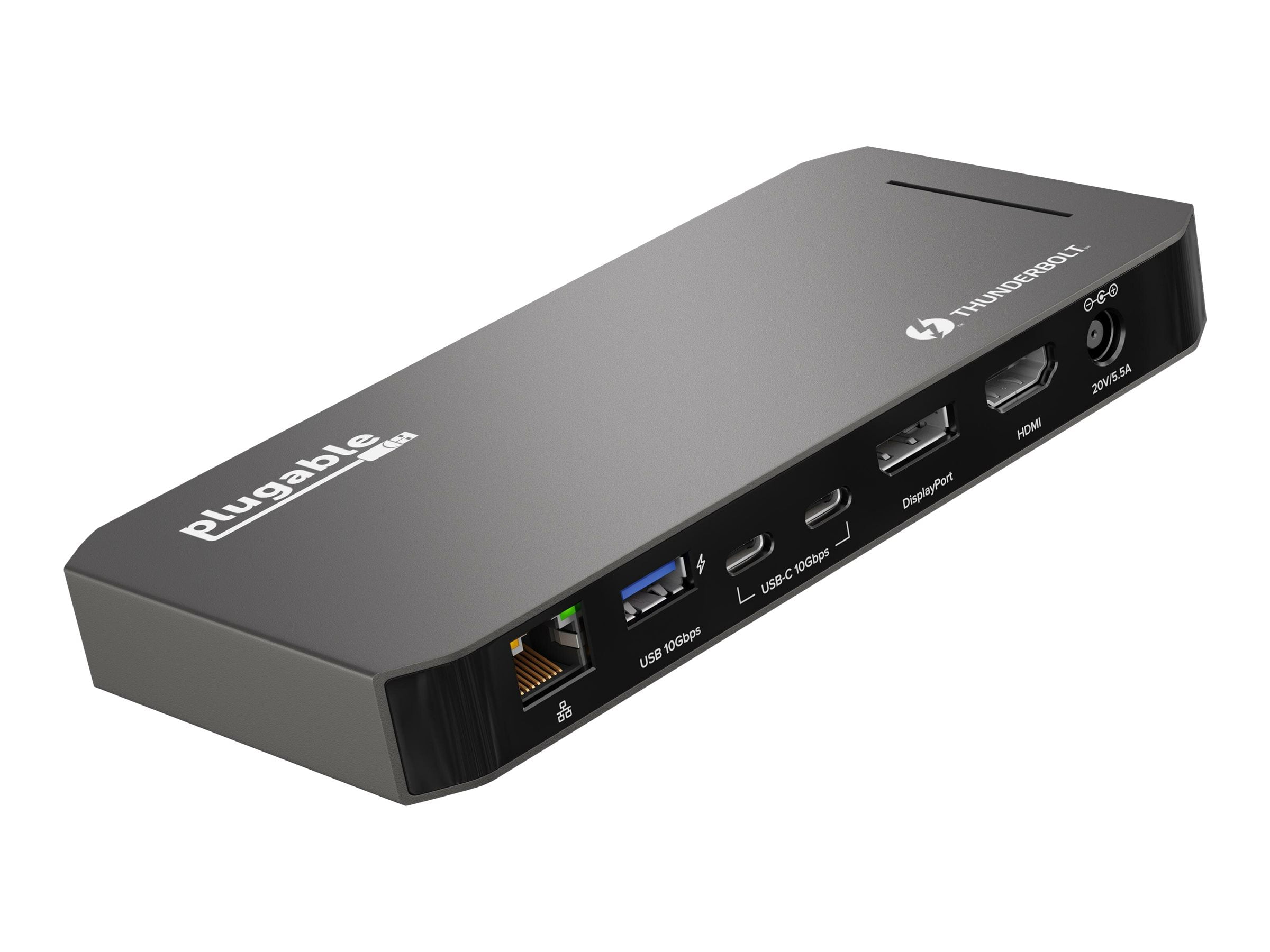 Plugable USB-C and Thunderbolt Dock 40Gbps with 96W Charging, Compatible with Mac and Windows Laptops, DisplayPort and HDMI, 2x USB-C, 3x USB 3.0, Gigabit Ethernet, Audio Jack - Walmart.com