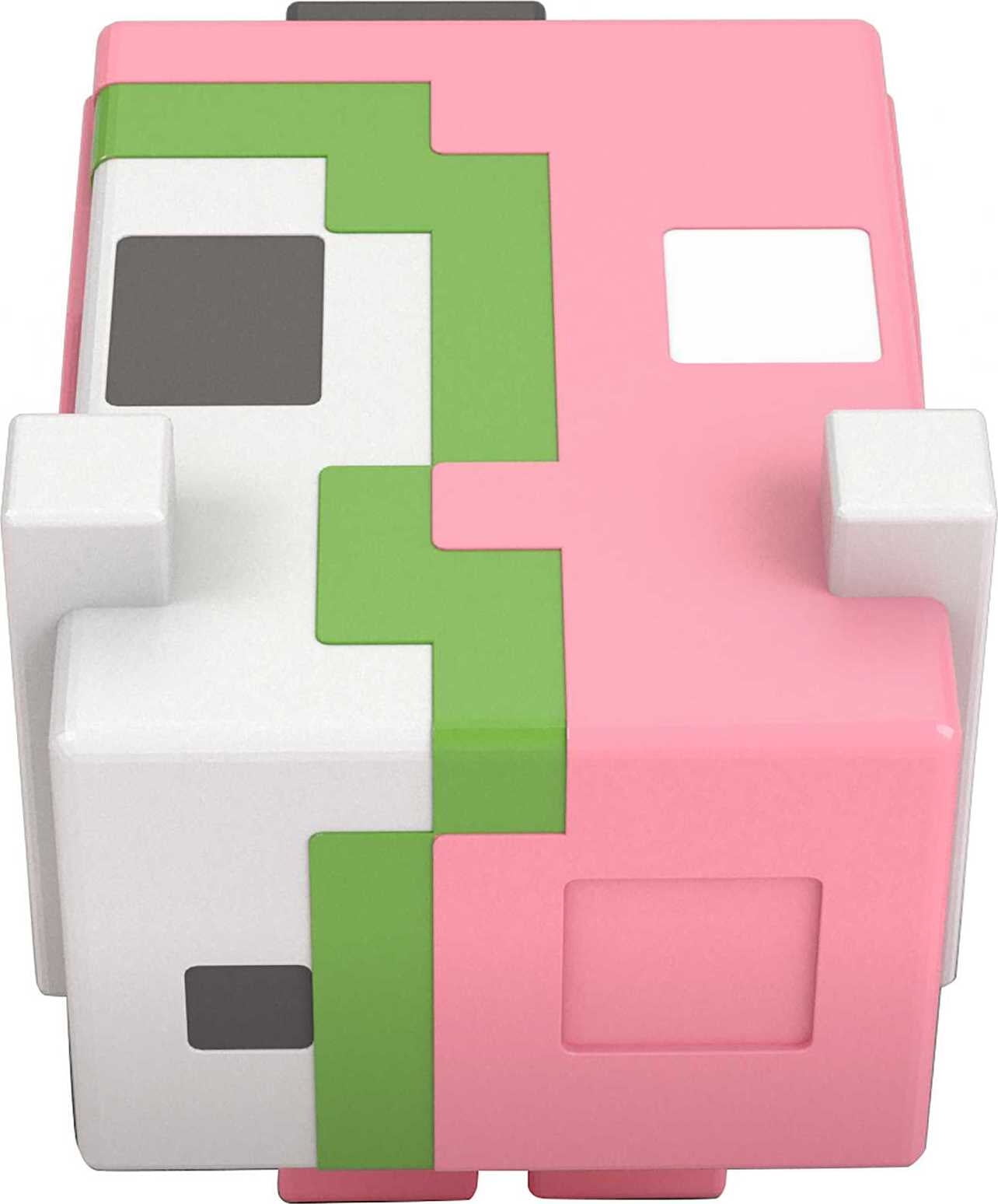 Minecraft Zoglin Mini Action Figure, Mob Head Minis Toy with Pixelated