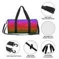 thumbnail image 6 of KLL Rainbow Glitter Duffle Bag For Men Women Sport Gym Fitness Tote Travel Training Workout Basketball Football Weekender, 6 of 8