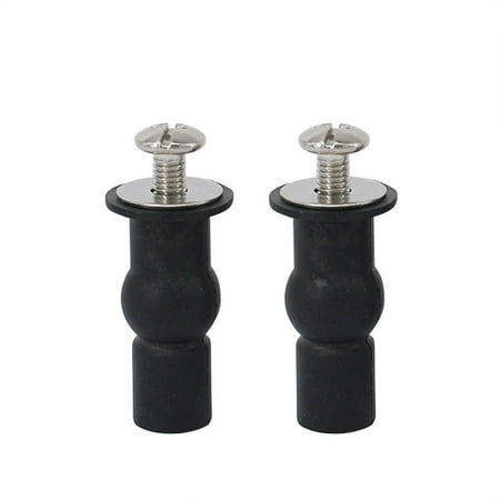 

2 Pack Toilet Seat Screws Hinges Expanding Rubber Top Nuts Fixings WC Blind Hole