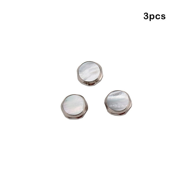 3 Pieces Trumpet Button Replacement Universal Repair Component Small Metal Music Playing Fingers Keys Brass Instrument Component Type 4