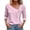 Pink, variant on Lixiuxyad Solid Color V Neck Button Loose Long Sleeve T Shirt Top Woman Womens Summer T Shirts,Blue L