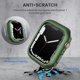 thumbnail image 3 of [2 Pack] Case Compatible for Apple Watch Series 7, PC Hard Cover Protective Bumper Watch Case Accessories for iwatch Women Men (Green+Green, 41mm), 3 of 5