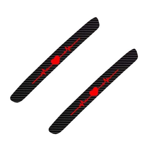 Creative Heartbeat Brake Light Decal with Carbon Fiber Texture High Mount Stop Lamp Sticker 1/2pc for Cars & Motorcycles