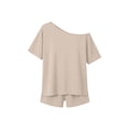 thumbnail image 6 of Sevevn Women’s Casual Set Short Sleeve Off Shoulder Top and Shorts Set Lightweight Breathable Loose Fit Two Piece Outfit, 6 of 9