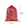 thumbnail image 3 of Bfogop Large Reusable Cloth Gift Bags for Christmas Presents Christmas Plastic Gift Bags Red with Gift Tags Drawstring for Xmas Holiday Gift Giving, Jumbo Presents Wrapper 8x12 Inch, 3 of 6