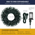 thumbnail image 2 of Morttic Christmas String Lights Plug in 8 Modes 99ft 300 LED Outdoor Waterproof Fairy Lights for Indoor Outdoor Christmas Tree Garden Wedding Party Decoration , Cool White, 2 of 6