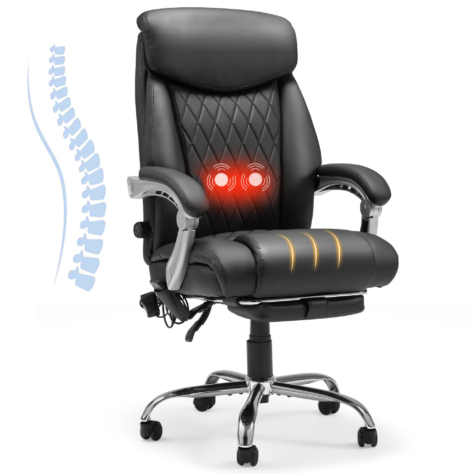 Homrest Ergonomic Executive Office Chair w/ Adjustable Lumbar Back