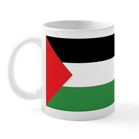 CafePress - Palestine Flag Mug - 11 oz Ceramic Mug - Novelty Coffee Tea Cup