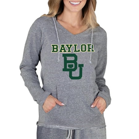 Women's Concepts Sport Gray Baylor Bears Mainstream Lightweight Terry Pullover Hoodie