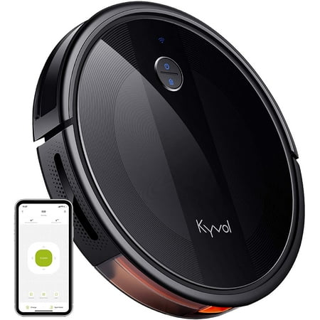 Kyvol Cybovac E20 Robot Vacuum Cleaner, 2000Pa Suction, 150 mins Runtime, Boundary Strips Included, Quiet, Super-Thin, Self-Charging, Works with Alexa, Ideal for Pet Hair, Carpets, Hard Floors